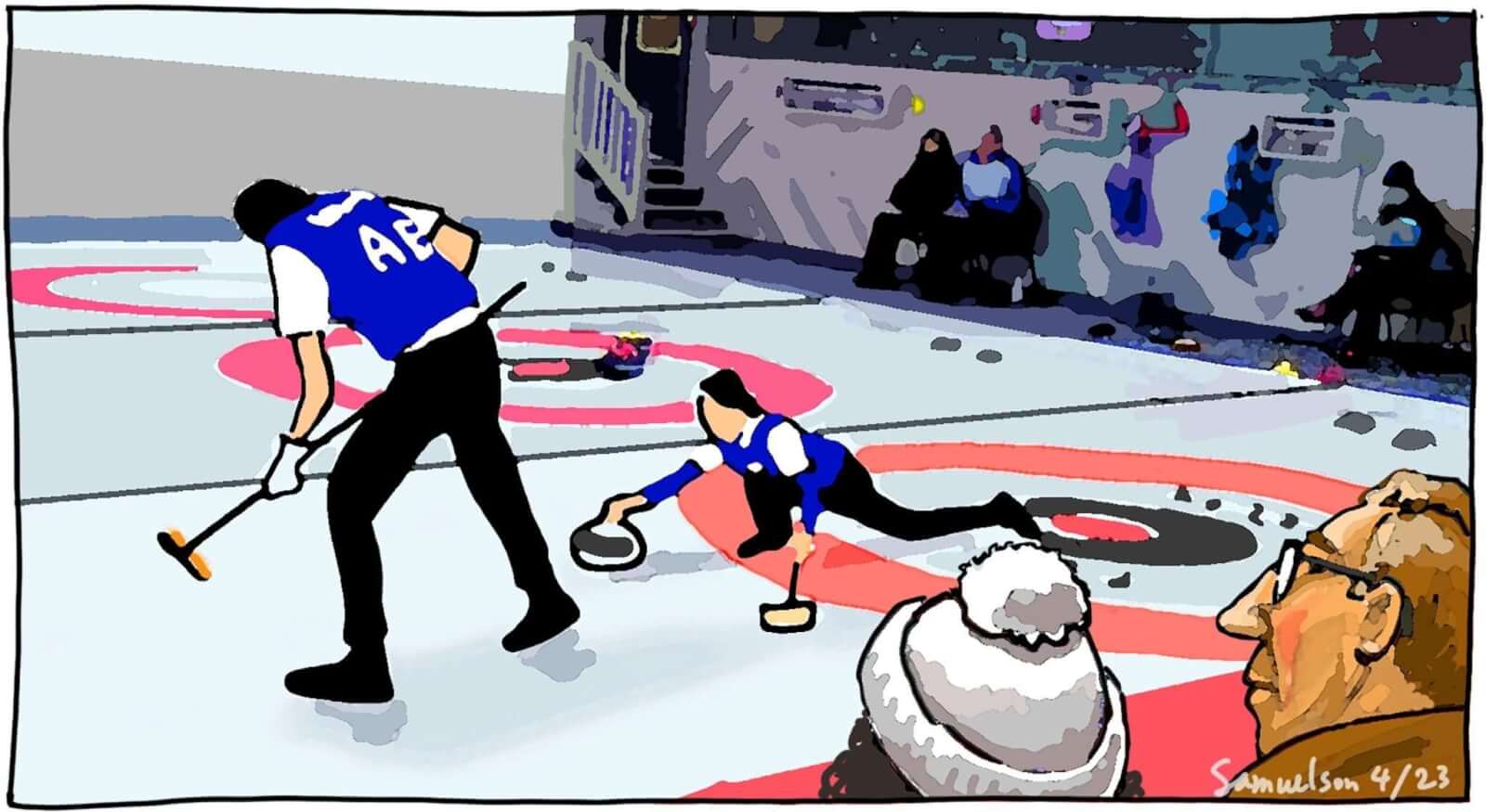 Curling by JoDee Samuelson